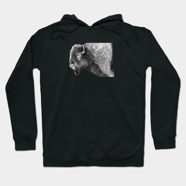 Buffalo Hoodie by Tim Jeffs Art